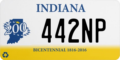 IN license plate 442NP