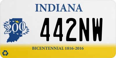 IN license plate 442NW