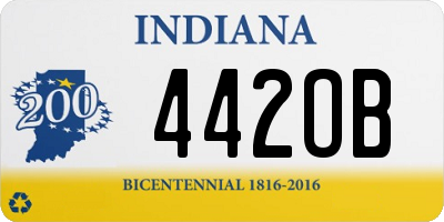 IN license plate 442OB