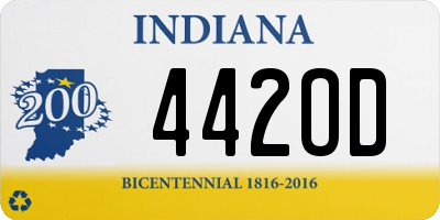 IN license plate 442OD