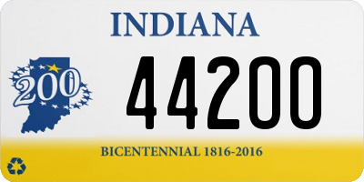 IN license plate 442OO