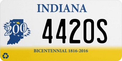 IN license plate 442OS