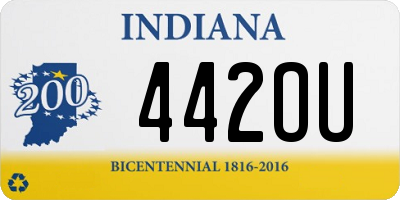 IN license plate 442OU