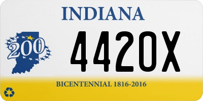 IN license plate 442OX