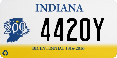 IN license plate 442OY