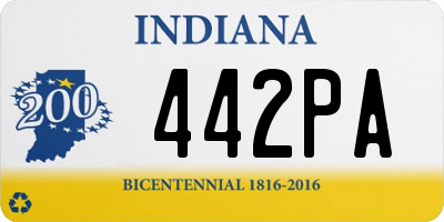 IN license plate 442PA