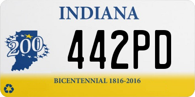 IN license plate 442PD