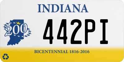 IN license plate 442PI