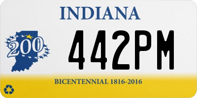 IN license plate 442PM