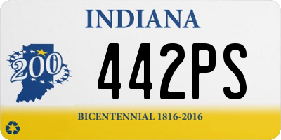 IN license plate 442PS