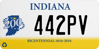 IN license plate 442PV