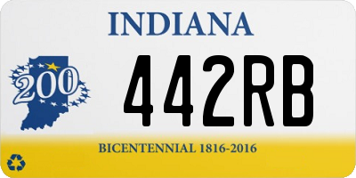 IN license plate 442RB