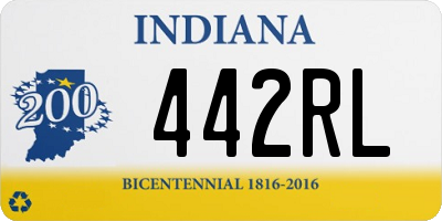 IN license plate 442RL