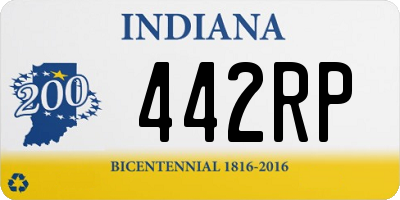 IN license plate 442RP