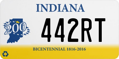 IN license plate 442RT