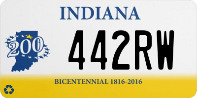 IN license plate 442RW