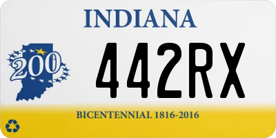 IN license plate 442RX