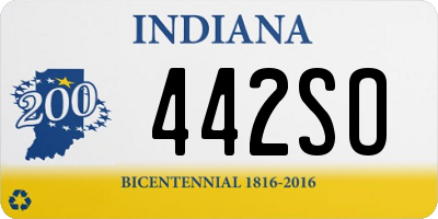 IN license plate 442SO