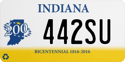 IN license plate 442SU