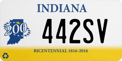 IN license plate 442SV