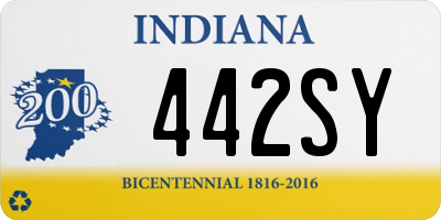 IN license plate 442SY