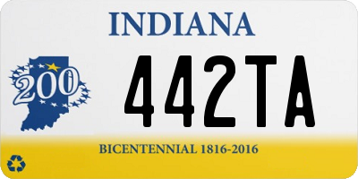 IN license plate 442TA