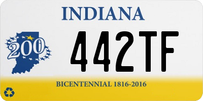 IN license plate 442TF