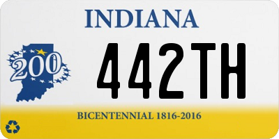 IN license plate 442TH