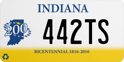 IN license plate 442TS