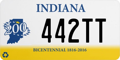 IN license plate 442TT