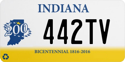 IN license plate 442TV