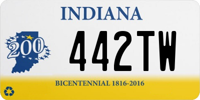 IN license plate 442TW