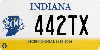 IN license plate 442TX