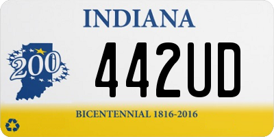 IN license plate 442UD