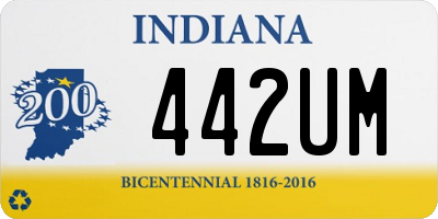 IN license plate 442UM