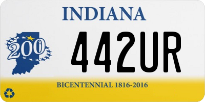 IN license plate 442UR