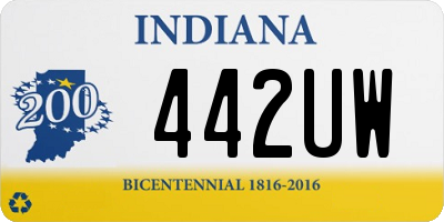 IN license plate 442UW