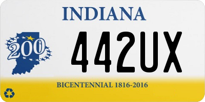 IN license plate 442UX