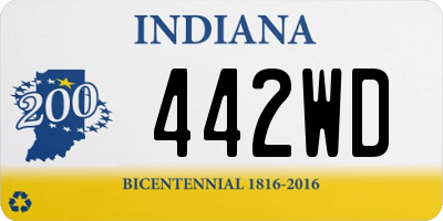 IN license plate 442WD