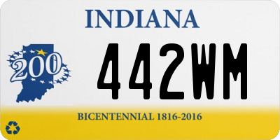 IN license plate 442WM