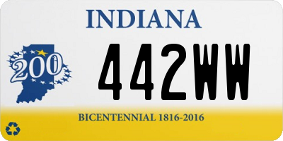 IN license plate 442WW