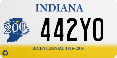 IN license plate 442YO