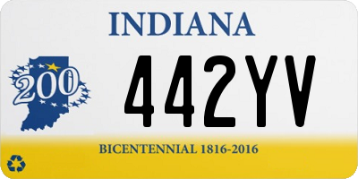 IN license plate 442YV