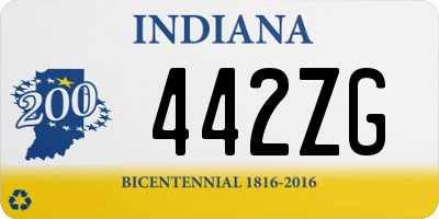 IN license plate 442ZG