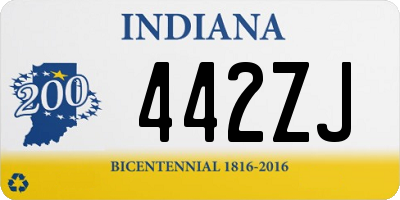 IN license plate 442ZJ