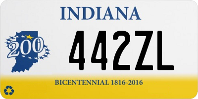 IN license plate 442ZL