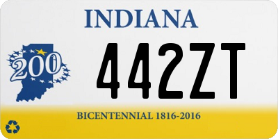 IN license plate 442ZT