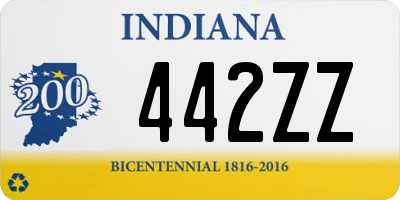 IN license plate 442ZZ