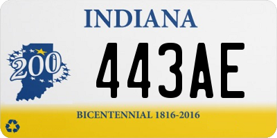 IN license plate 443AE