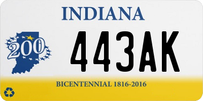 IN license plate 443AK